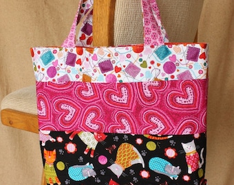 Sewing Pattern for Bag, Large Bag Pattern, Knitting Bag Pattern, Fat Quarter Bag Pattern, Easy to Sew Bag Pattern, Patterns for Fat Quarters