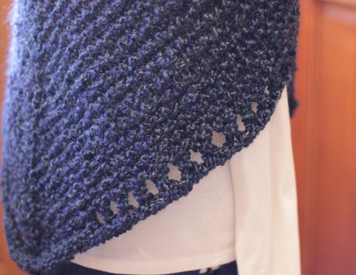 Knit Shawl Pattern Prayer Shawl Pattern Using Homespun Yarn Etsy