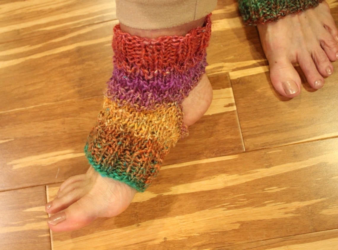 Yoga Socks Pattern Knit Flip Flop Socks Pattern Knitting Etsy