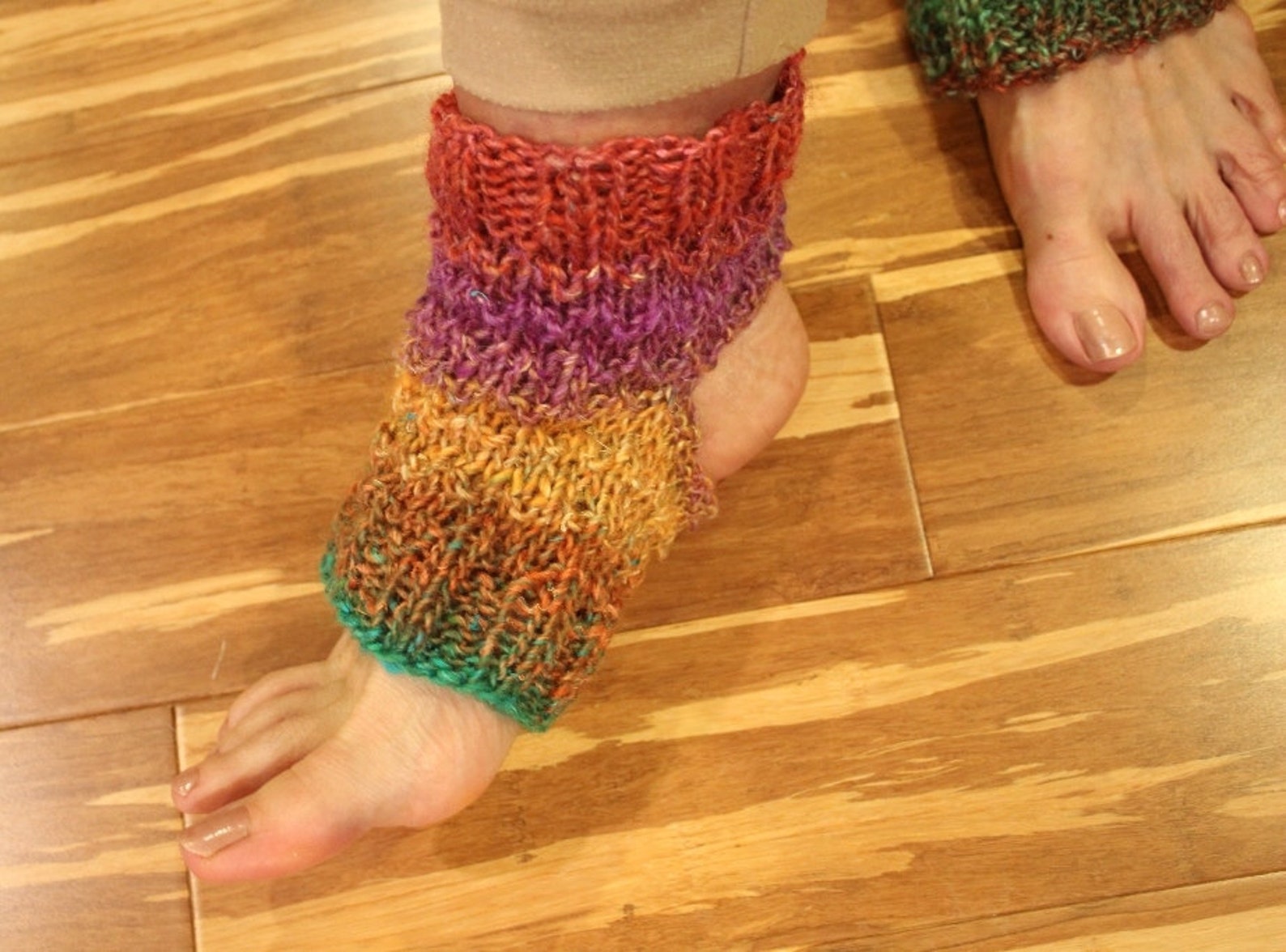 Yoga Socks Pattern, Knit Flip Flop Socks Pattern, Knitting Pattern for