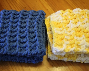 Crochet Pattern for Washcloth, Facial Cloth Crochet Pattern, Textured Crochet Patterns, Chunky Crocheted Dishcloth Pattern