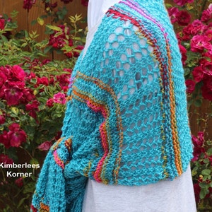 Knitting Pattern for Lace Shawl, Prayer Shawl Patterns, Garter and Lace Knit Wrap, Rectangle Knitted Shawl Patterns, Gifts to Knit image 3