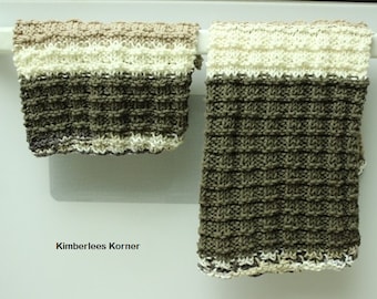 Knitting Pattern for Dish Cloth and Towel, Easy to Knit Dishcloth Pattern