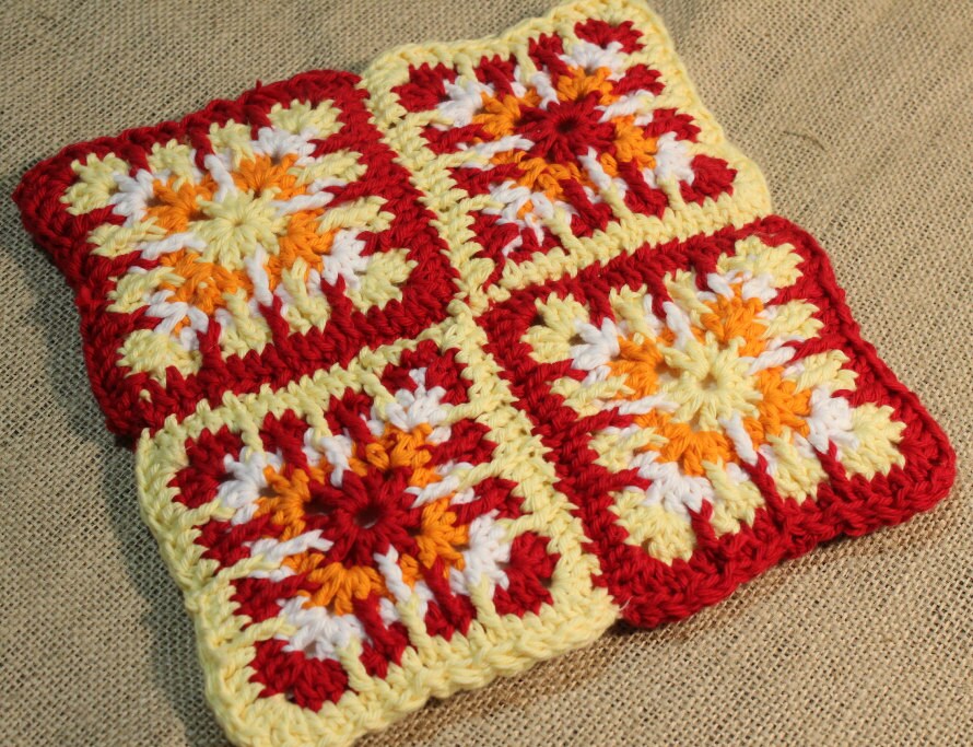 Crochet Patterns for Potholders, Crochet Potholder Pattern, Double Sided Potholder Pattern