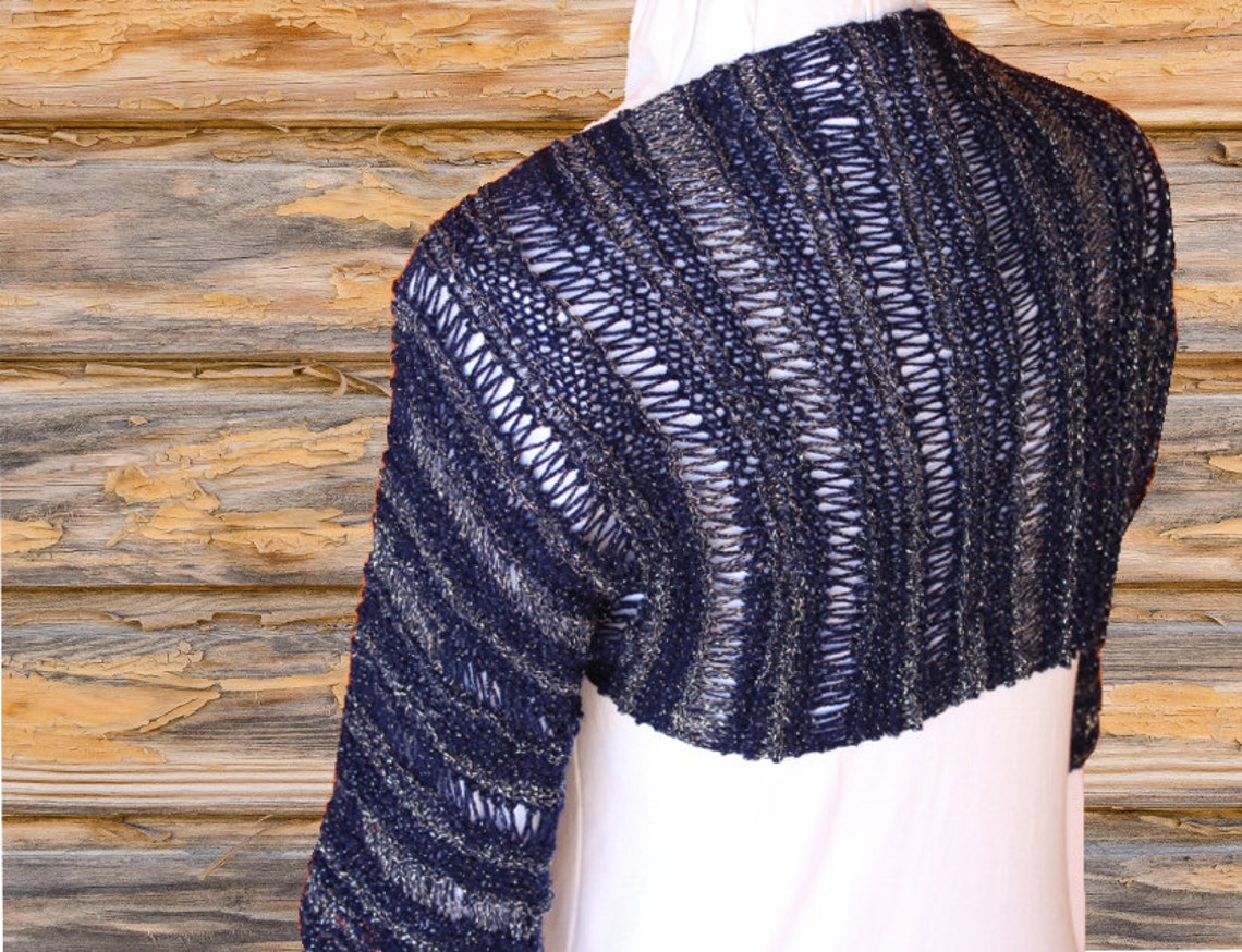 Knit Shrug Pattern Easy to Knit Shrug Patterns Knit Sweater Etsy