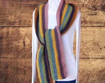 Striped Knit Scarf Pattern, Super Scarf Knitting Pattern