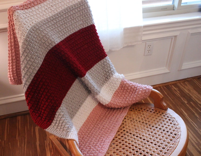 Knitting Pattern for Lap Blanket, Knit Pattern for Small Blanket, Wheel