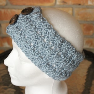 Crocheted Headband Pattern, Wide Crochet Headband Pattern,  Easy Crochet Patterns for Headbands, Headband Pattern with Button