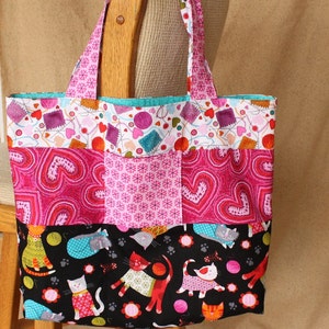 Sewing Pattern for Tote Bag, Easy to Sew Bag Patterns, Patterns using Fat Quarters