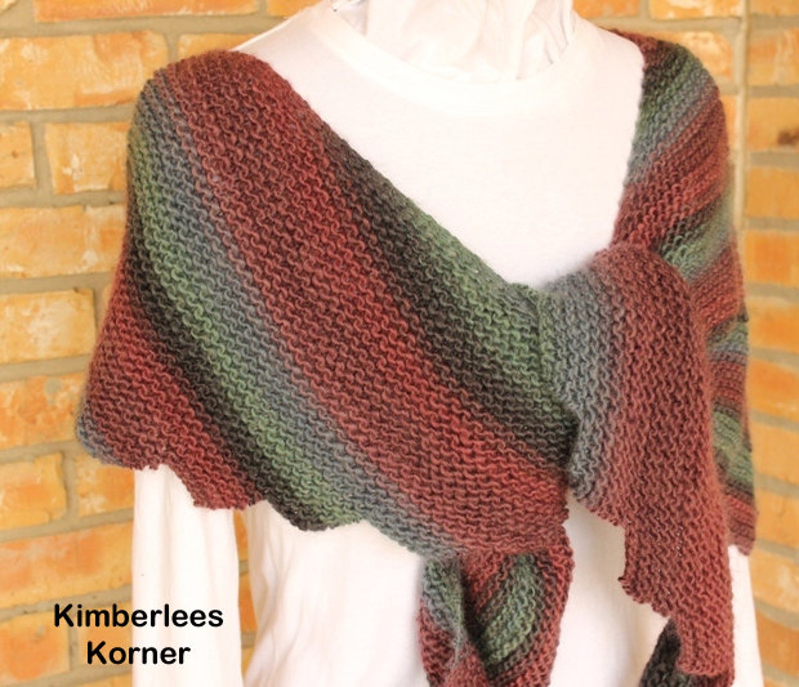 Knit Shawl Pattern Prayer Shawl Pattern Using Homespun Yarn Etsy