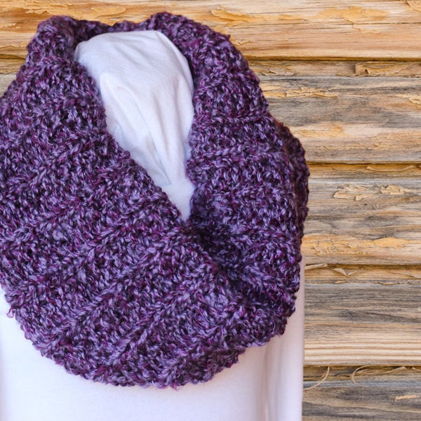 Chunky Knit Cowl Pattern, Knit Pattern for Bulky Weight Yarns, Knitting Pattern for Scarf, Knitted Cowl Patterns, Cowl Knit in Round