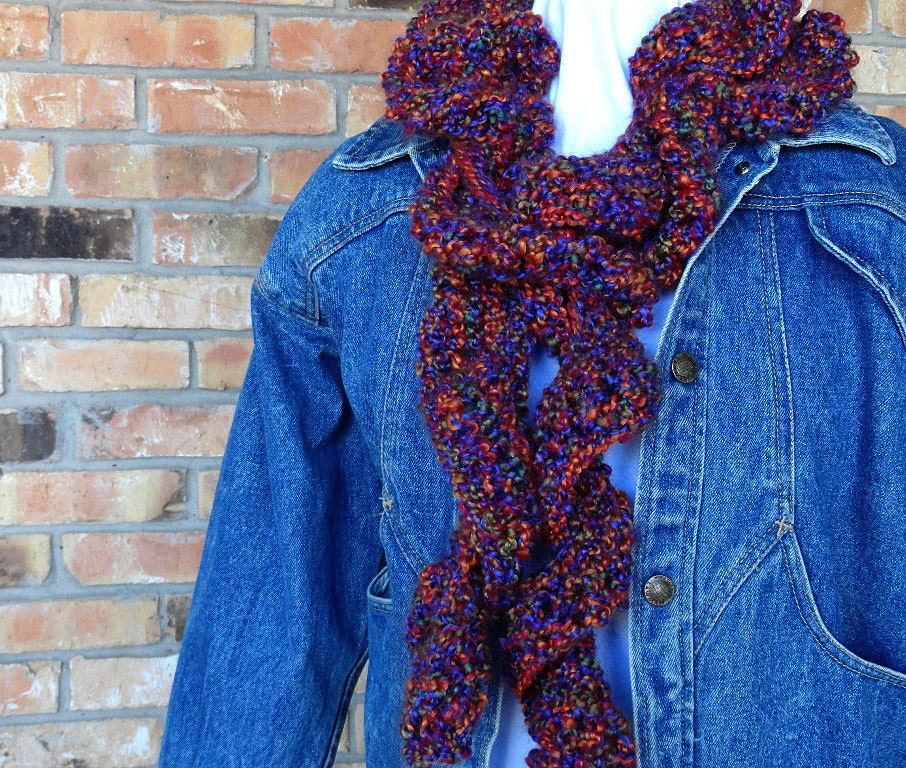 Knitting Pattern for Scarf Easy to Knit Spiral Scarf Pattern Etsy