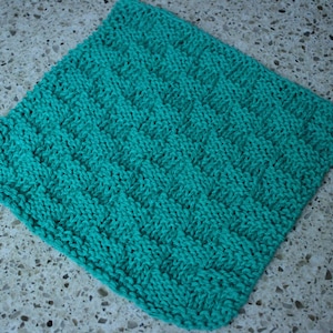 Easy to Knit Dishcloth Pattern, Knitting Patterns for Dishcloths, Cotton Yarn Pattern, Quick Knitted Gift