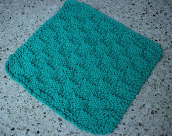 Easy to Knit Dishcloth Pattern, Knitting Patterns for Dishcloths, Cotton Yarn Pattern, Quick Knitted Gift