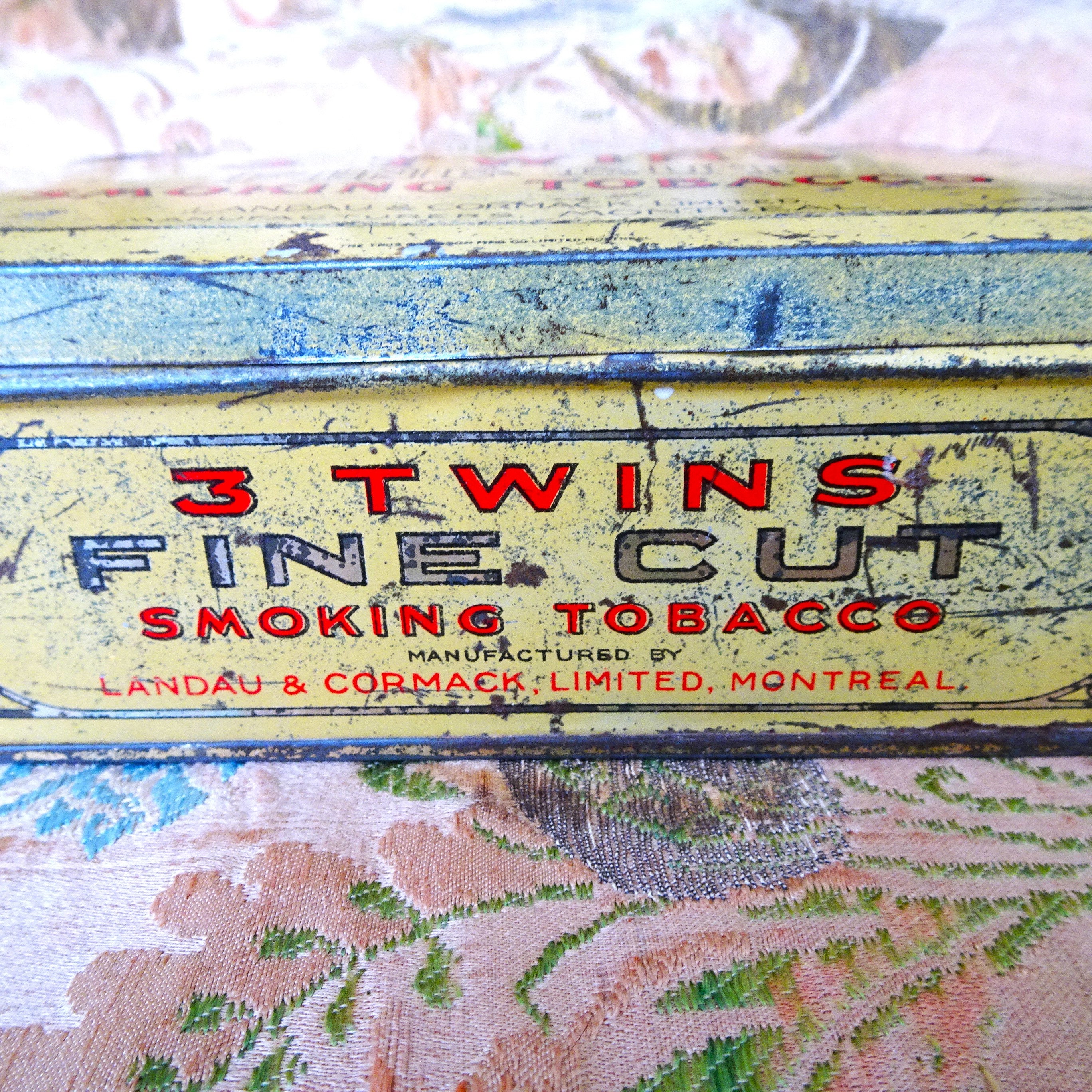 tobacco twins RARE Antique 3 Twins Fine Cut Smoking Tobacco Tin, Landau & Cormack, 3  Gibson Like Ladies, Collectible Advertising, Vintage Tins, Tobacciana