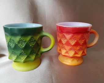 Vintage 1950s Fire-king Jadeite Coffee Mugs - Set of 4