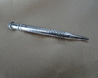 Rare Victorian Telescopic Pencil, FAIRCHILD, Gold Enamel Swiss