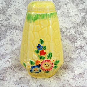 CHARMIGT 1930-tals Art Deco, Sockerknytare, Blomsterporslin, Stugporslin, Trädgårdsgångsmönster, Färgglatt och Handmålat, Samlarobjekt Crown Devon