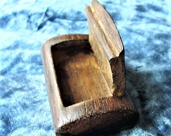 LOVELY Antique Palisander Schnupftabak Box, Schön geschnitzte späten georgianischen frühen viktorianischen Box, Scharniere Snuff Box, TreenWare, Holzwaren Box, Französische Box