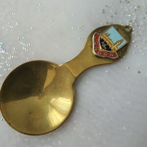 VINTAGE Tea Caddy Spoon,Antique Brass Tea Caddy Spoon, Loose Leaf Tea Serving Spoon,English Tea Caddy Spoon Big Ben Souvenir Tea Caddy Spoon