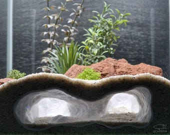 Leviathan Observation Cave | Aquarium & Terrarium Decor | Natural Hide for Fish, Plecos, Shrimp, Beetles or Reptiles