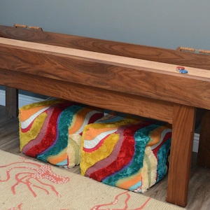 Custom Shuffleboard Table - Walnut and White Oak