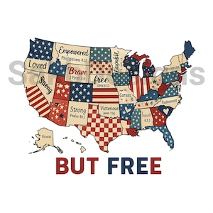Retro USA Karte PNG, Gott sagt, dass du Design, Bibel-Vers Clipart, 4. Juli Kunst, amerikanische 1776 Hemd-Sublimation bist