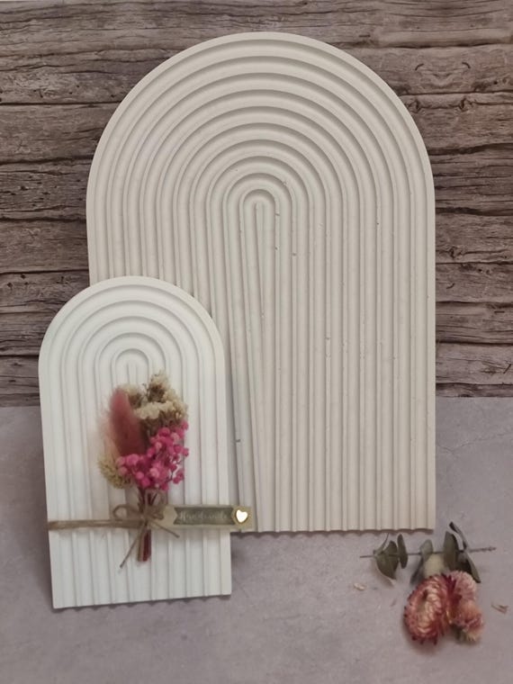 Rainbow tray small or large | Keraflott decorative tray with dried flowers | Gift for girlfriend, Mother's Day, birthday | Table decoration