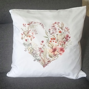 Pillowcase | with spring flowers | 40 x 40 cm pillowcase | decorative pillow | gift idea for your best friend | birthday present