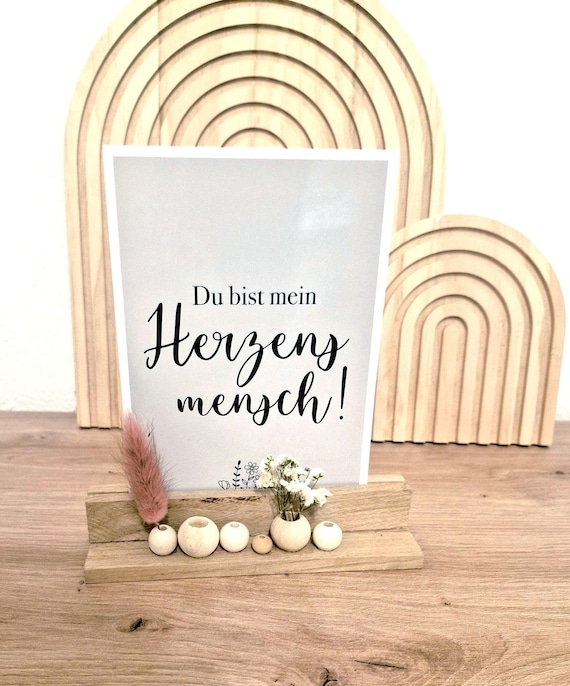 Card stand | decorated with pearls and dried flowers | can also be used as a photo stand or table decoration | birthday gift | wedding decoration
