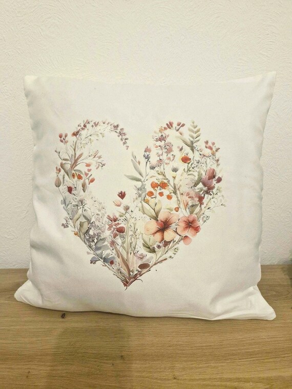 Pillowcase | with spring flowers | 40 x 40 cm pillowcase | decorative pillow | gift idea for your best friend | birthday present