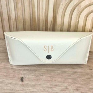 Personalized Glasses Case | Pink/Beige/Black | Name/Initials | Elegant Gift | Sunglasses Case | Birthday Gift