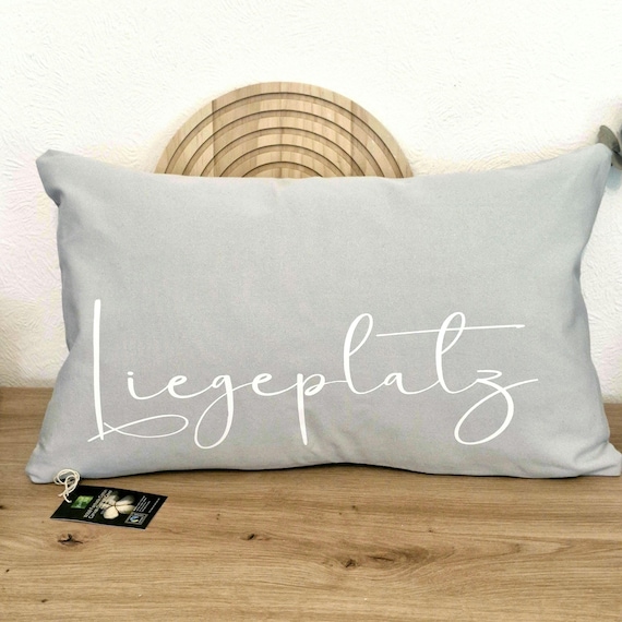 Cushion cover | Light gray/beige decorative cushion 30x50/40 x 40 cm sofa cushion | Living room decor | Lying place - favorite place cushion