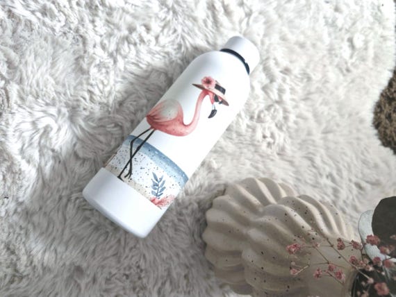 Personalized Flamingo Water Bottle | Leak-proof Thermos Bottle for Kids & Adults | Ideal Gift for Sports and Office