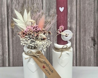 Jinfa Vasen Set 7 kleine Keramikvasen bunt / weiß / antikweiß / schwarz Blumenvase Deko Mini Gesteck Arrangement Geschenk beige Tischdeko