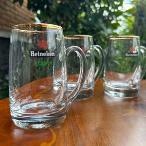 Collectible Heineken beer glass set for home bar decor