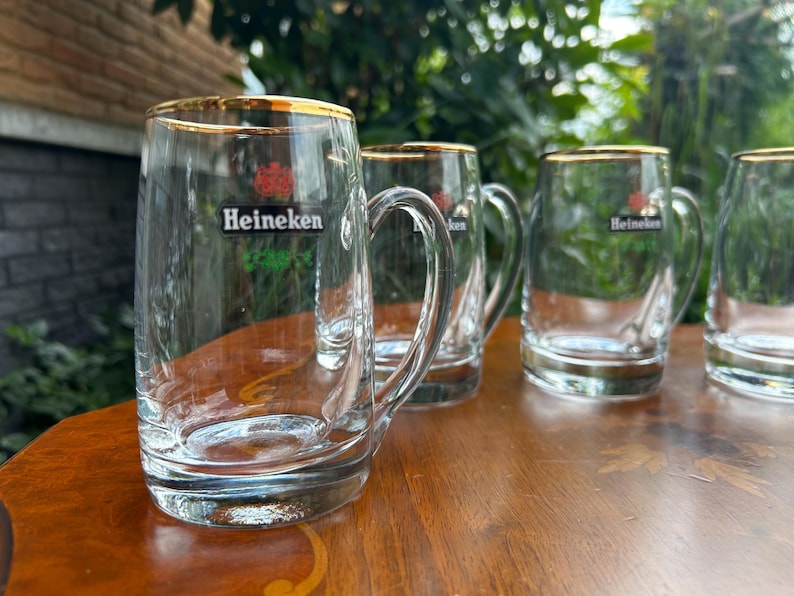 Collectible Heineken beer glass set for home bar decor