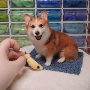 Personalized 3D Dog Portrait，Custom felt dog Pet replica ，Custom dog ornament  ，needle felted dog portrait, Christmas gifts