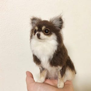 Custom Needle Felted Pet Memorial Sculpture|Realistic Stuffed Dog/Cat Replica Dog Plush|Personalized Wool Felting Pet Portrait|Mother&#39;s Gift