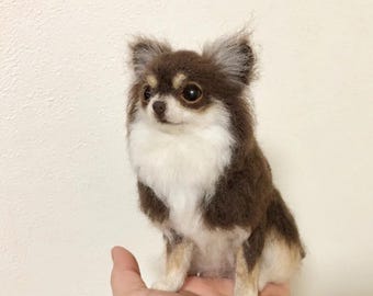Custom Needle Felted Pet Memorial Sculpture|Realistic Stuffed Dog/Cat Replica Dog Plush|Personalized Wool Felting Pet Portrait|Mother&#39;s Gift