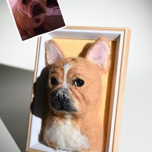 Custom Dog Portrait with Frame：Realistic Stuffed Pet Replica, Personalized Cat Portrait,Halloween  Memorial Keepsake
