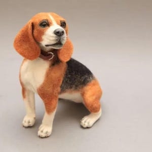 Custom Needle Felted Dog|Custom Needle Felted Dog Memorial Sculpture|Dog Memorial Gifts|Pet Replica Puppy|Dog Loss Gift