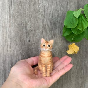 Custom Cat Sculpture, Custom Felt Pets, Wool Felting Animals, Cat Memorial Gifts, Pet Replica, Pet Memorial Gifts，Unique Christmas Gifts