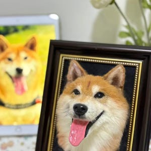 Custom 3D Pet Portrait Wool Felted Dog Memorial Frame,Realistic Needle Felt Cat Replica,Personalized Cat Dog Mother&#39;s Day Graduation Gift