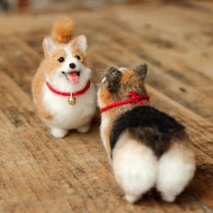 Corgi Dog Customized 3D Portrait|Felt Wool Puppy Dolls| Special Gifts| Mother&#39;s Day Gifts| Cat &Dog Lovers Memorials| Lost Pet Gifts