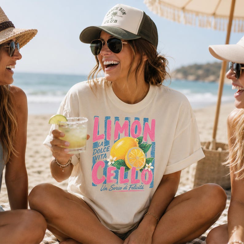 Limoncello PNG Italian Summer Shirt Design Amalfi Coast Graphic Citrus Lover Digital Download La Dolce Vita Sublimation
