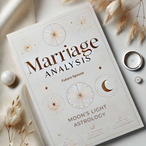 結婚占星術リーディング | 将来の配偶者 / 結婚式のタイミング | 愛と関係の洞察 | PDF レポート、24 時間配信 - 占星術リーディング