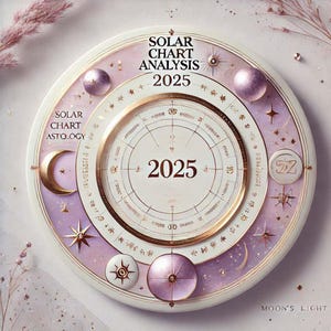 2025年ソーラーリターンチャート | 年間占星術予測 | キャリア、愛、人生の予測 | 惑星の通過 | 24時間以内のPDFレポート - 星座