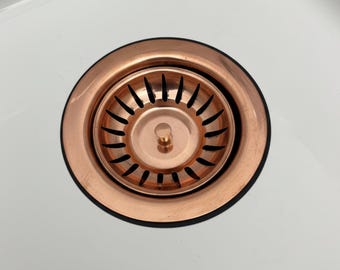 Pure Copper Sink Strainer, Solid Copper Kitchen Strainer