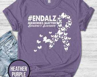 Alzheimer's Awareness Shirt/Alzheimer Shirt/Purple Ribbon Tee/Alzheimers Awareness Shirt/Support Alzheimer Shirt/Endalz Shirt OGRP05